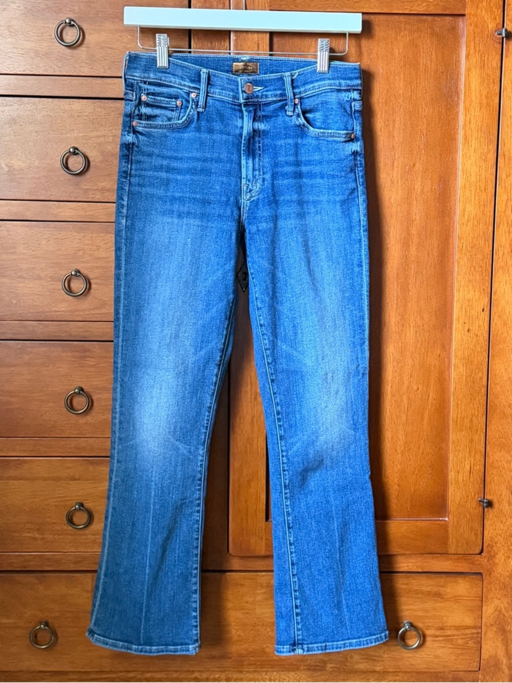 MOTHER The Outsider Ankle High Rise Jeans Blue “Walking on Coals” Size 27 - Picture 7 of 16